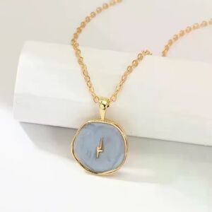 Gold Gray Lightening  Necklace